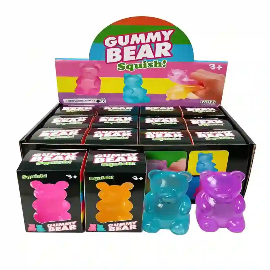 12 Piece Gummy Bear Squishy Stress Toy – Slow Rising Sensory Fidget Toy