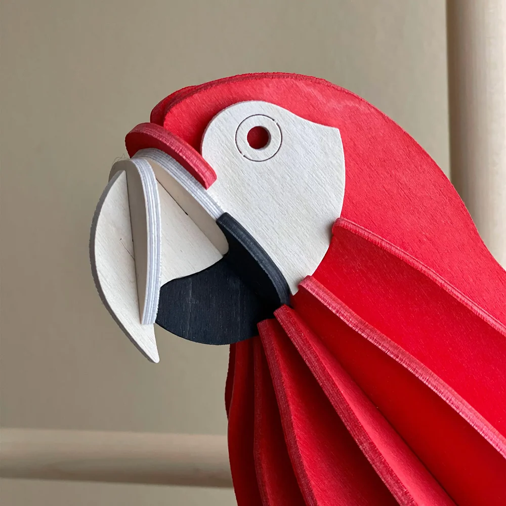 Lovi Parrot 34cm Red Scarlet Macaw - Image 5