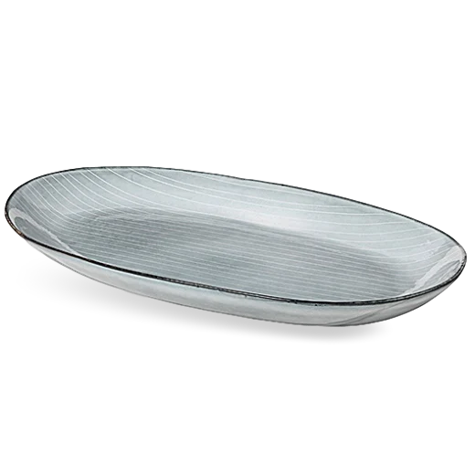 Broste Nordic Sea Stoneware Oval Serving Plate - Image 2