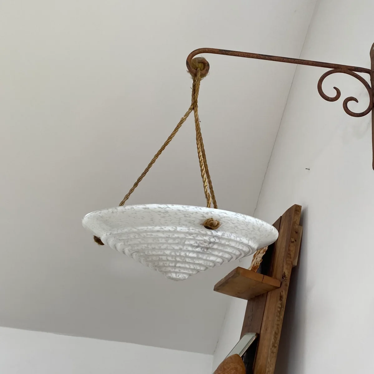 Art Deco French Clichy Glass ceiling light